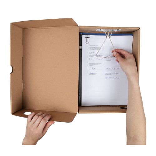 Marbig Enviro Box File A4 80mm Kraft