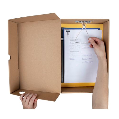 Marbig Enviro Box File Foolscap 80mm Kraft