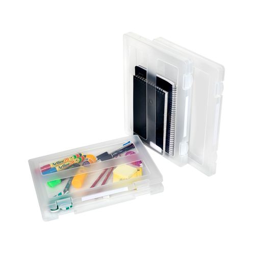 Marbig Plastic A4 Clear File Case With Clip