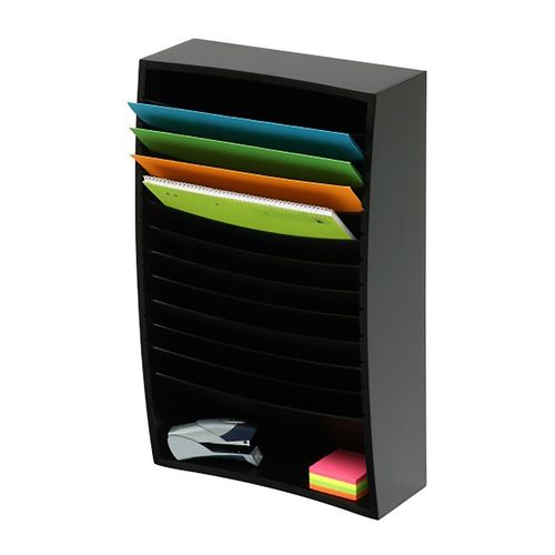 Marbig Organiser Desktop 12 Tier Black
