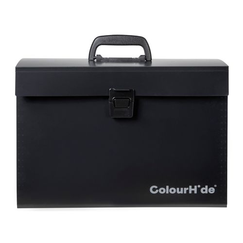 Marbig Colourhide Expanding Carry File Black