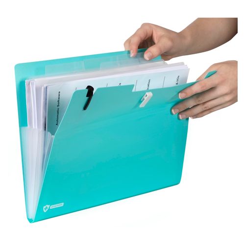Marbig Professional Expanding File Antimicrobial Blue