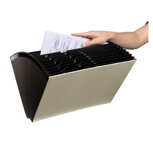 Marbig Expanding File Foolscap Heavy Duty No Flap Grey