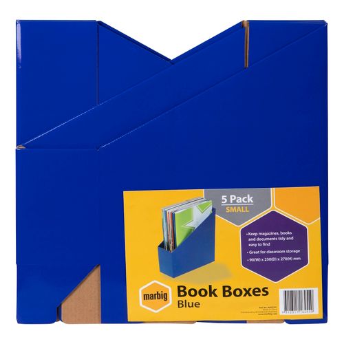 Marbig Book Box Small Blue Pack 5