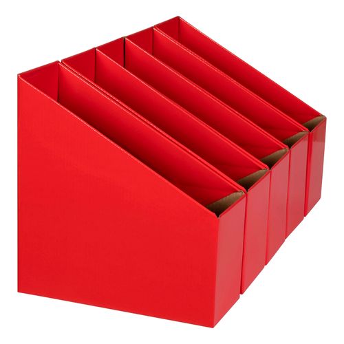 Marbig Book Box Small Red Pack 5