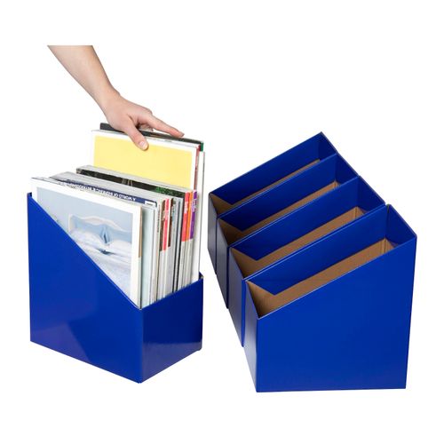 Marbig Book Box Large Blue Pack 5