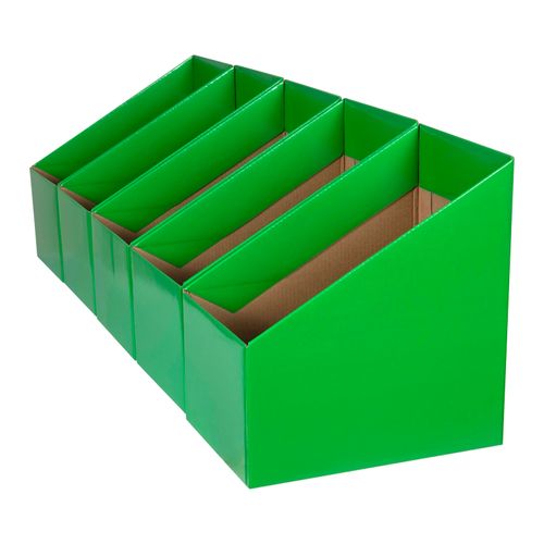 Marbig Book Box Large Green Pack 5