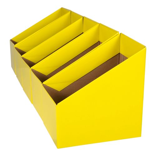 Marbig Book Box Large Yellow Pack 5