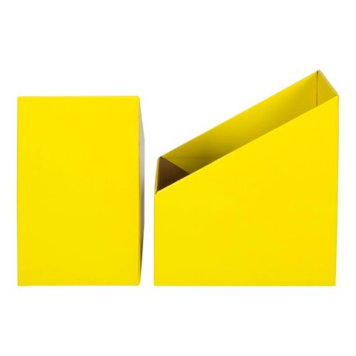 Marbig Book Box Large Yellow Pack 5