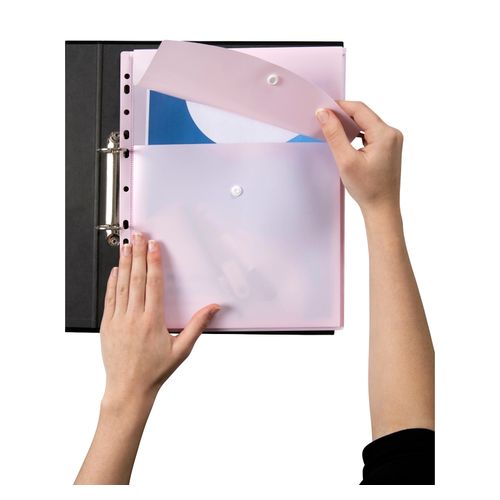 Marbig Binder Wallet A4 Top Opening Pastel Assorted Pack 8