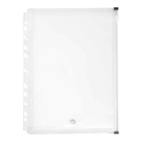 MarbigBinder Wallet A4 Right Side Zip Open Clear Pack 12