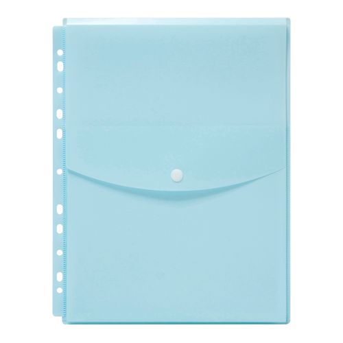 Marbig Binder Wallet A4 Top Open Pastel Blue Pk12