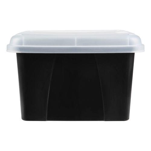 Crystalfile Porta Box Enviro 32L Clear Lid/Black Base