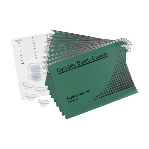 Crystalfile Complete Suspension Files Foolscap Double Capacity Pack 10