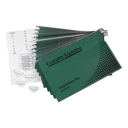 Crystalfile Complete Suspension Files Foolscap Expanding Pack 10