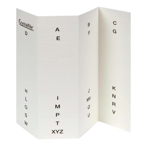 Crystalfile Inserts A-Z White Pack 52