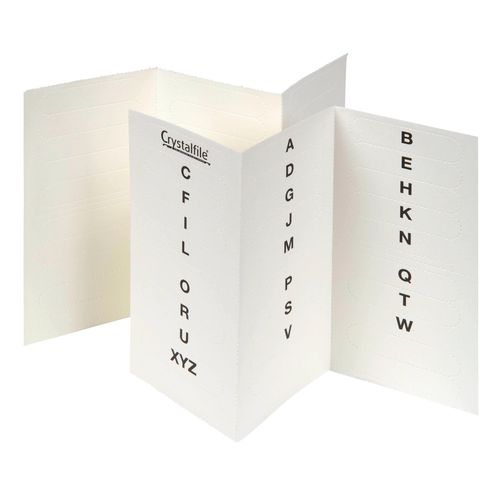 Crystalfile Indicator Inserts A-Z White Pack 60