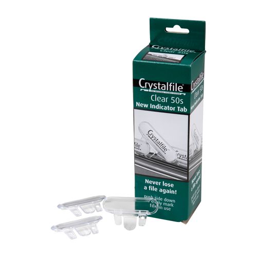 Crystalfile Indicator Tabs Clear Pack 50