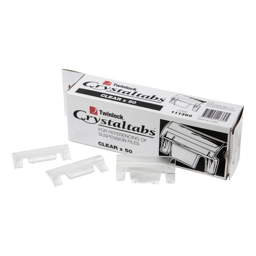 Crystalfile Tabs Clear Pack 50