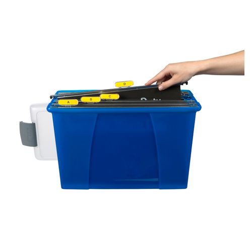 CrystalfileCarry Case Clear Lid/Blue Base