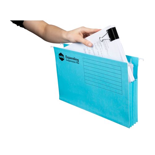 Marbig Expanding Suspension Files Complete Blue Pack 20