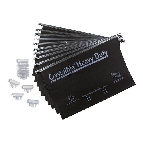 Crystalfile Complete Suspension Files Foolscap Heavy Duty Pack 10