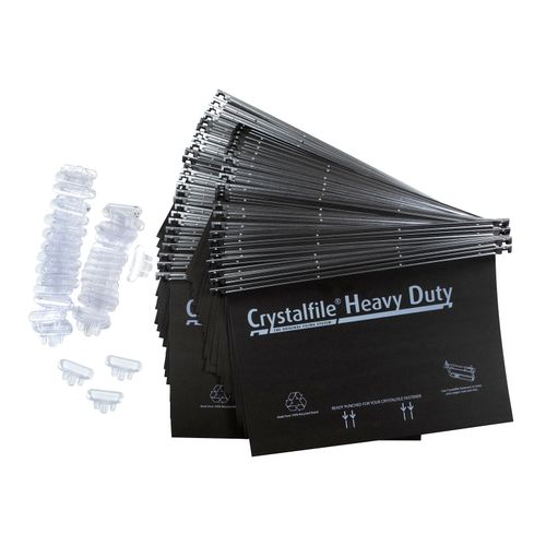 Crystalfile Complete Suspension Files Foolscap Heavy Duty Pack 50