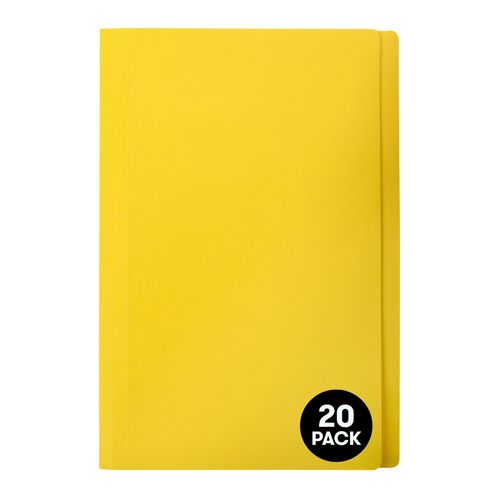 Marbig Manilla Folders Foolscap Yellow Pack 20