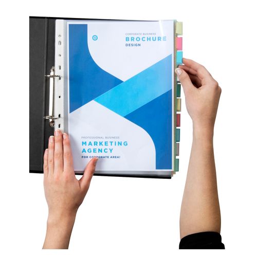 Marbig Divider Copysafe Pocket A4 10 Tab Colour