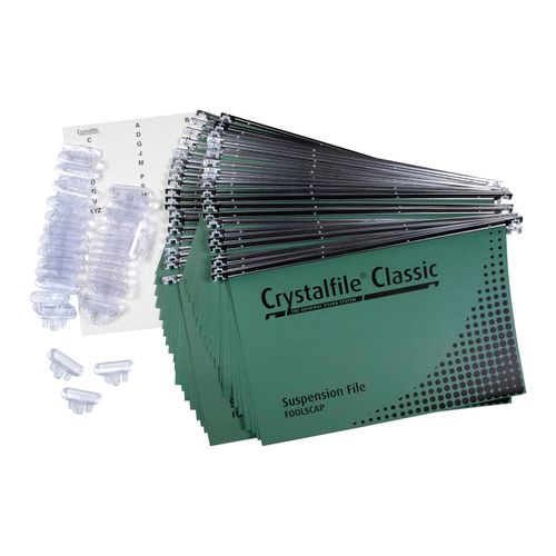 Crystalfile Complete Suspension Files Foolscap Classic Pack 50
