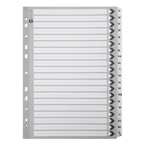 Marbig Indices & Dividers A-Z Tab Reinforced A4 Black