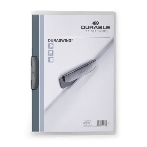 Durable Duraswing File 30 Sheet Capacity A4 Graphite/Clear