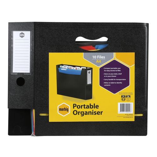 MarbigPortable Organiser A4 Black
