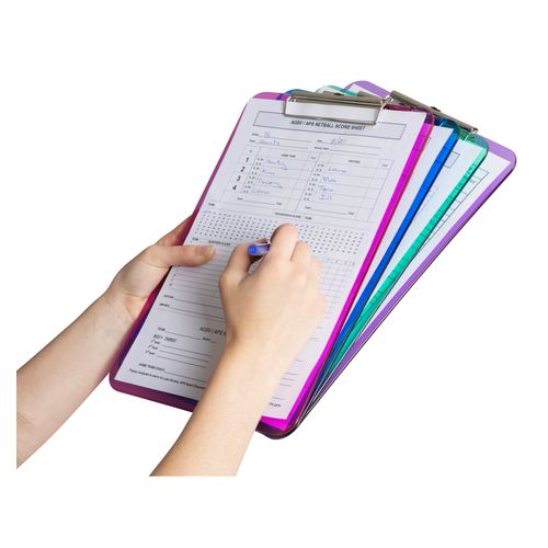 Marbig Clipboard A4 Plastic Neon Pack 6
