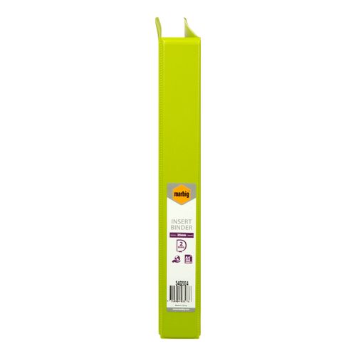 Marbig Clearview Insert Ring Binder A4 25mm 2d Lime