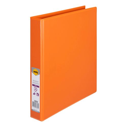 Marbig Clearview Insert Ring Binder A4 25mm 2d Orange