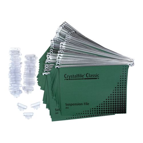 Crystalfile Complete Suspension Files A4 Classic Box 50