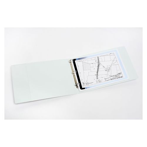 Marbig Clearview Insert Binder A3 Landscape 50mm 3D Ring White
