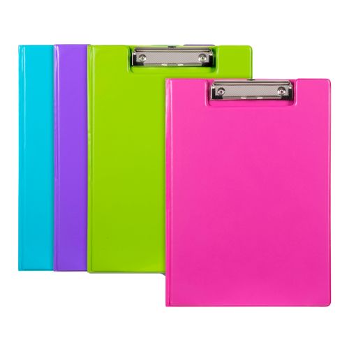 Marbig Clipfolder Summer Colours PE A4 Assorted Pack 12