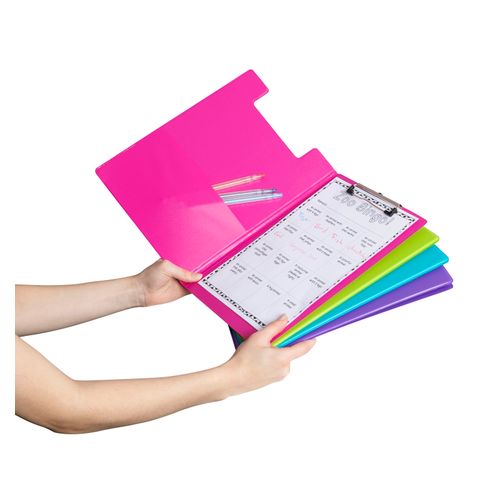 Marbig Clipfolder Summer Colours PE A4 Assorted Pack 12