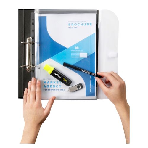 Marbig Binder Wallet A4 Expanding Clear