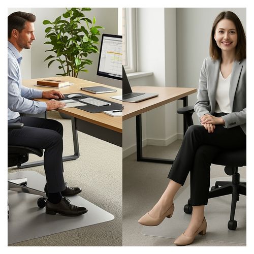 Floortex Chair Mat Multipurpose PVC Low Pile Carpet 75x120cm Rectangle