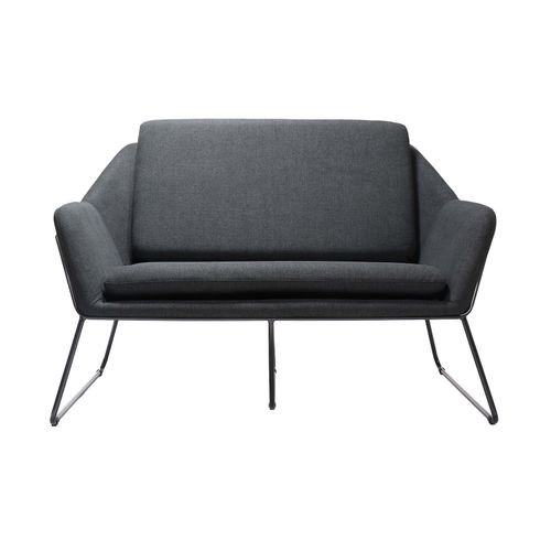Cardinal Two Seater Arm Chair Charcoal