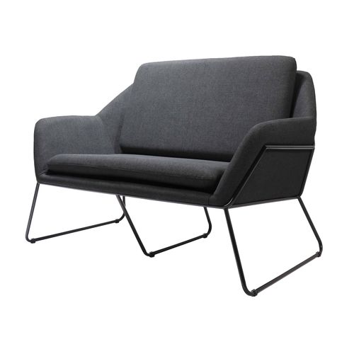 Cardinal Two Seater Arm Chair Charcoal