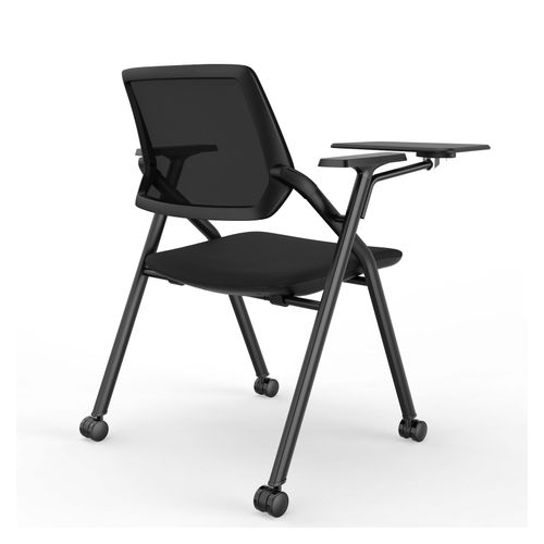 Air Mesh Back Training Chair with Tablet Arm Black
