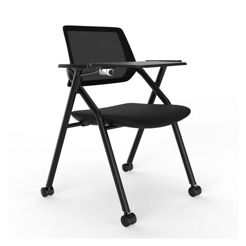 Air Mesh Back Training Chair with Tablet Arm Black