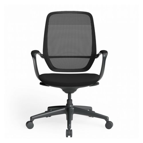 Astral Meeting Chair Black Mesh with Arms