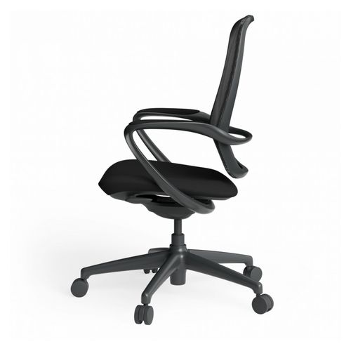 Astral Meeting Chair Black Mesh with Arms