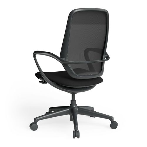 Astral Meeting Chair Black Mesh with Arms