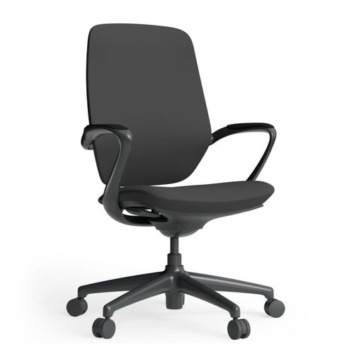 Astral Meeting Chair Black PU with Arms